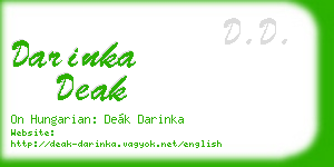 darinka deak business card