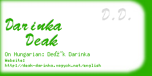 darinka deak business card